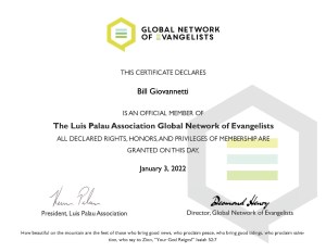 GNE Membership Certificate Giovannetti